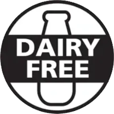 Black dairy free roundel