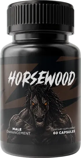 Horsewood bottle, dark label with a horse head, 60 capsules